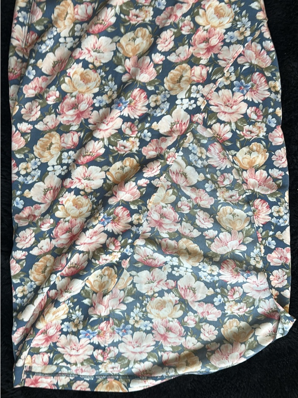 Abercrombie & Fitch Blue Floral Midi Pencil Skirt & halter top set - Picture 3 of 4